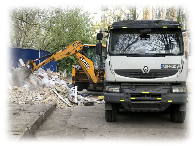 Movers Полтава - Погрузка строительного мусора техникой Полтава